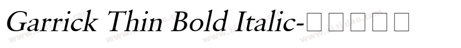 Garrick Thin Bold Italic字体转换